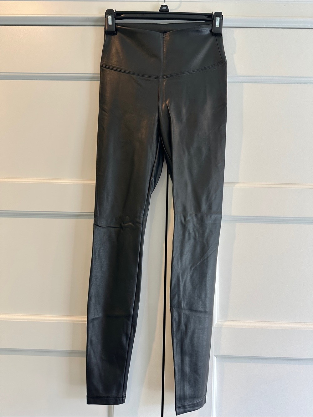 White House Black Market Black Faux Leather Jeggings
